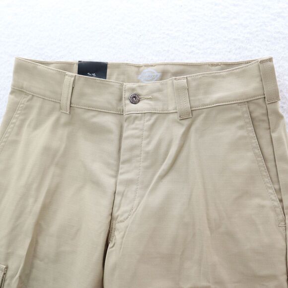 Dickies Cargo Shorts Men's 28 Khaki Skateboarding Flex Regular Fit Ripstop Tuff - Picture 2 of 9